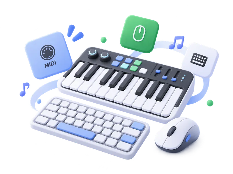 在电脑和平板上通过 MIDI 键盘录入简谱
